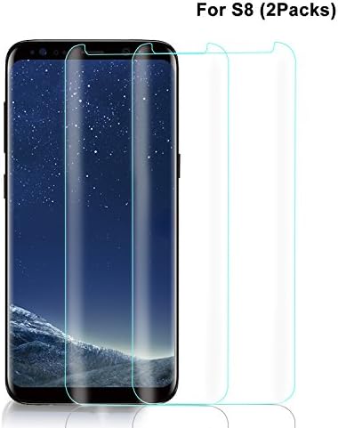 Galaxy S8 Screen Protector 2 Pack Full Screen Coverage Scratch Resistant Ultra HD Clear Tempered Glass Screen Protector for Samsung Galaxy S8