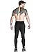 Ouber Men's Fitted Jogger Pants Gym Workout Running Sweatpants with Zipper Bottom (BlackA,S)