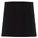 Upgradelights® 5 Inch European Drum Style Chandelier Lamp Shade in Black Silk (Set of six)