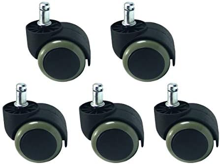 ウレタンキャスター プレゼント 差込式 360度回転 オフィスチェア用ホイール 変換ゴムキャスター 5個セット 静音 グレー 傷つけにくい適応穴直径 11mm ホイール取替えキャスター