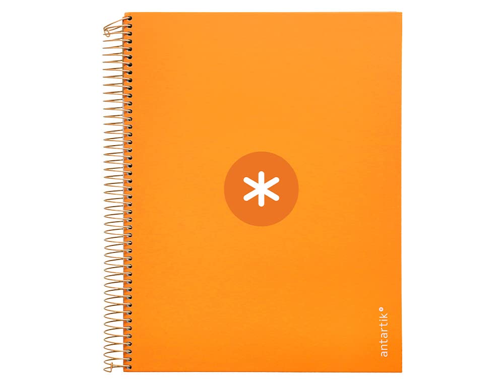Antartik Liderpapel Spiral Notebook A4 Micro Cover Lined 120h 100g Horizontal 5 Band 4 Drills Mustard