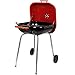 Americana The Swinger with an adjustable six-position cooking grid in red