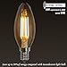TORCHSTAR 4W E12 Old Generation Filament Candelabra Bulb, UL & Energy Star Certified Vintage Candle Light, 40W Eqv., 2700K Soft White, 6-Pack