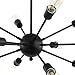 Light Society Meridia Sputnik 12-Light Chandelier Pendant, Matte Black, Mid Century Modern Industrial Starburst-Style Lighting Fixture (LS-C172-BLK)