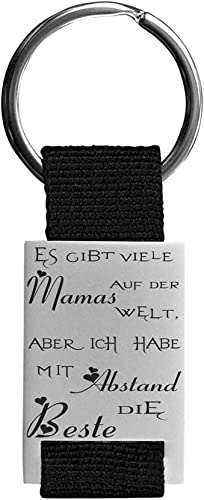 Lieblingsmensch Portachiavi modello: ci sono molte mamme/papà... ho di gran lunga il miglior tessuto, Mamma, 9 x 3,5 x 0,8 cm