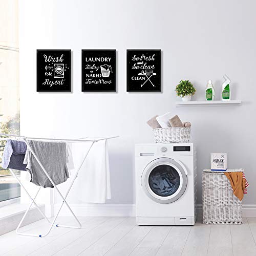Funny Laundry Room Wall Art, Laundry Signs Canvas Art Prints Set Of 3