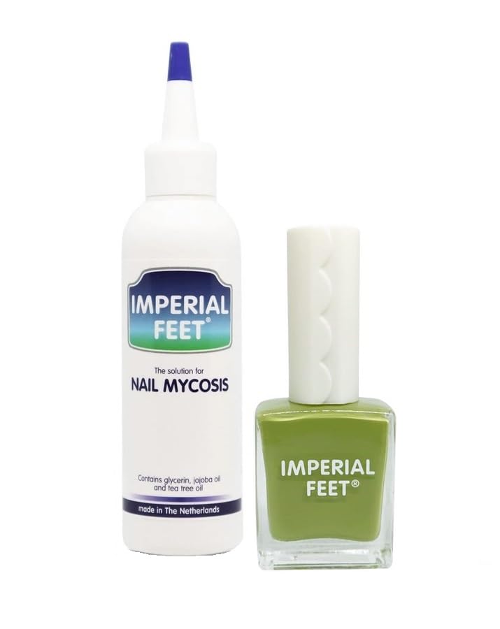 Imperial Feet Nail Revival Treatment 75ml with Nail Polish Olive, Professional Nail Solution Restores, Protects & Strengthens Brittle, Thickened, Discolored or Yellow Damaged Nails