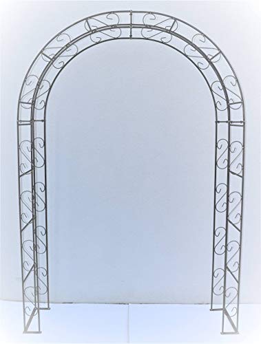 Rosenbogen Rund aus Metall stabil, Vollmaterial 12 mm mit Edelrost, Rankgitter Breite 165cm Höhe 245cm Tiefe 40 cm, incl…