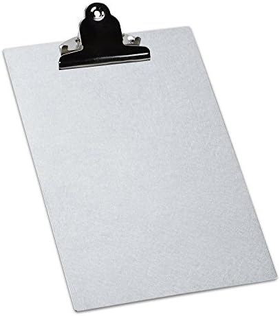Menu Solutions ALSIN811-CLIP Single Panel Aluminum Clipboard Menu Board with Brushed Finish 8 1/2" x 11"