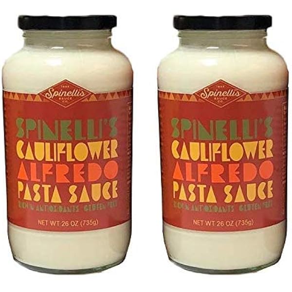 Amazon Com Spinellis Sauce Co Cauliflower Alfredo Pasta Sauce 26 Oz Grocery Gourmet Food