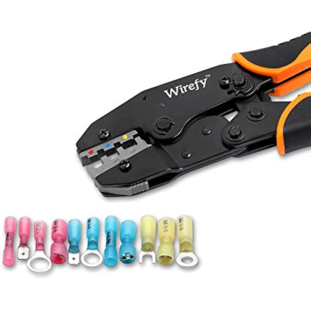 Crimping Tool Heat Shrink Connectors Ratcheting Wire Crimper Pliers