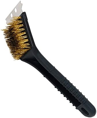 2 in 1 BBQ Barbecue Grill Cleaner Brush Metal Scraper Steel Wire Brush Tool