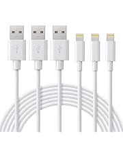 ilikable iPhone Charger Cable, 3 Pack 6ft iPhone iPad Charger Cord, Mfi Certified Lightning Cable, Compatible with iPhone 14 13 12 11 Xs Max XR X 8 7 6s Plus, iPad Mini Air, iPod, Airpods - White