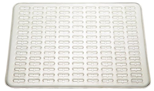 mDesign Kitchen Sink Protector Mat - Large, Clear
