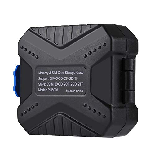 POTENCO 11 in 1 Waterproof Memory Card Case Micro SD Cards Case Pin Card Reader Storage Box SIM Holder