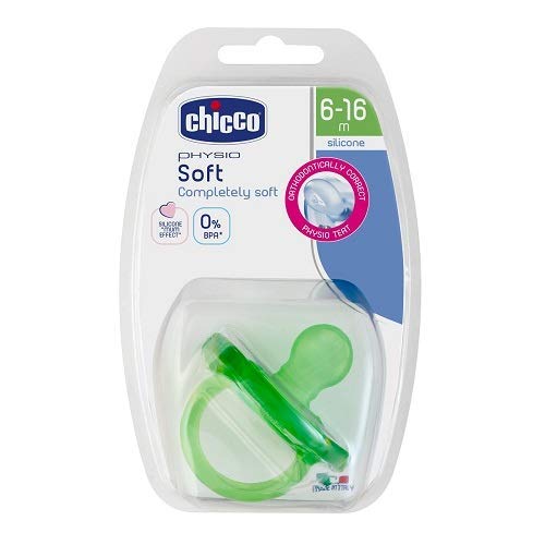 Chicco 0000271231000 "Physio Soft, 6 m+, Silicone, 1 Piece, Neutral, Green