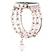 TOMAZON Bracelet Bands Compatible for Apple Watch 42mm 44mm 45mm iWatch Series SE 7 6 5 4 3 2 1, Fashion Handmade Elastic Dressy Crystal Pearl Wristbands for Women, Pink