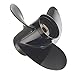 Quicksilver Black Diamond 3-Blade Aluminum Propeller, 13 dia x 19 pitch, Right Hand