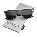 zeroUV Classic Eyewear 80's Retro Large Horn Rimmed Style Sunglasses (Tortoise/Smoke)
