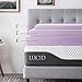 LUCID 3 Inch Lavender Infused Memory Foam Mattress Topper - Ventilated Design - Queen Size
