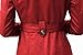 Galsang Women's Slim Double-breasted Wind Coats#bh41 (L, Wine Red)