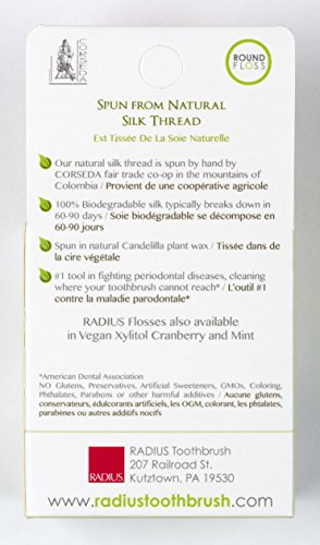 RADIUS Natural Silk Floss, Waxed, Round, Natural , 33-Yards (Pack of 6)