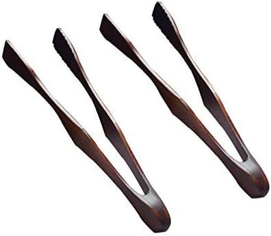 Kitchen Tong set, serving tongs，10.6" Wooden Tongs, Toaster Tongs, Food Tongs 2-piece
