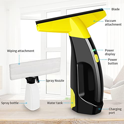 Rechargeable Window Vac, Power Window Vacuum Cleaner Set, Window