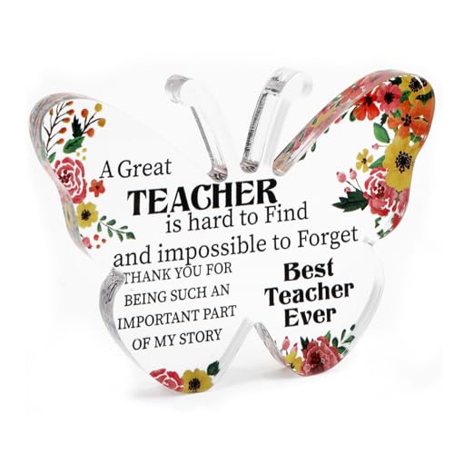 MUCOOS Elegant Butterfly Shaped Acrylic Plaque, Gifts for Women, Thank You Gifts, Thank You Gifts for Teachers, Motivational Gifts for Female Friends, Acrylic Ornaments