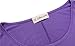 JollieLovin Womens 3/4 Sleeve Loose Fit Swing Tunic Tops Basic T Shirt (Deep Purple, 2X)