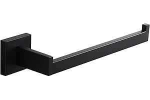 LANC Bathroom Hand Towel Holder Matte Black Hand Towel Bar Square Towel Ring for Kitchen Towel Holder Cabinet Toilet Door Wal