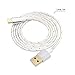 Aluminum WEme Micro USB Cable 1M / 3ft, USB 2.0 Gold Plated Connector A Male to Micro B Sync+Charging HighSpeed Cables for Samsung, Nexus, HTC, Motorola, Android Smartphone, White