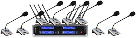 BOLY 8 x 100 Channels UHF Wireless Gooseneck Conference Microphone System