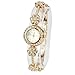 Zeagoo Women's Alloy Crystal Quartz Plum Blossom Bracelet Bangle Wrist Watch Rose Golden