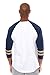 NFL Ultra Game Men's T-Shirt Raglan Baseball 3/4 Long Sleeve Tee Shirt, White, ,