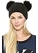 Superbaby Women's Faux Fur Bobble Textured Knit Cozy Lovly Beanies