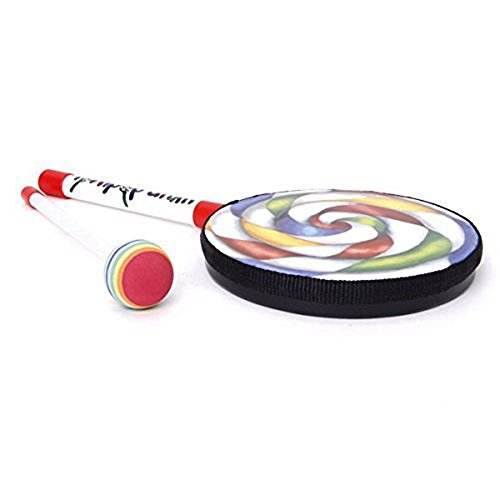 Bargain House Lollipop Drum Lolipop Shape Drum Kids Hand Drum With Mallet Musical Sound Toy Musical Instruments for Kids Colorful - Thumbnail 3