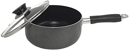 Large Size Nonstick Saucepan w Tempered Glass Lid with Steam Vent - PFOA, PTFE &amp; Lead Free ( 8 inch Diameter x 4 inch Tall )