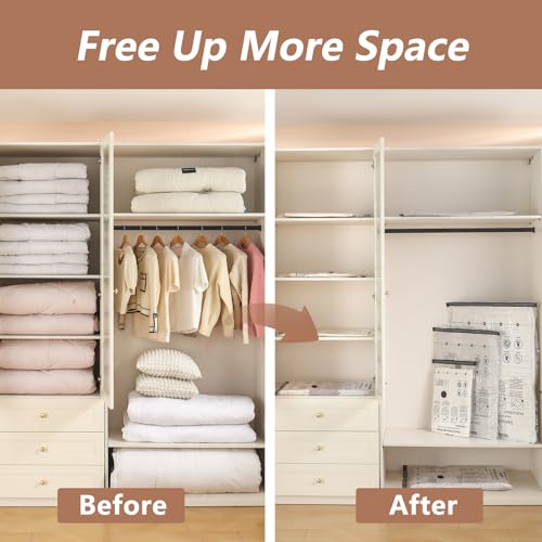 10 Vacuum Bags + Cordless Electric Pump – Multiple Sizes (3×60×80/3×50×70/4×40×60 Cm) Reusable PA+PE, Save 80% Space, Ideal for Travel & Daily Storage