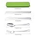 Tableware Storage Box Case with Net Bag for Flatware Chopsticks Spoon Fork in Camping Travel Picnic Office (green)