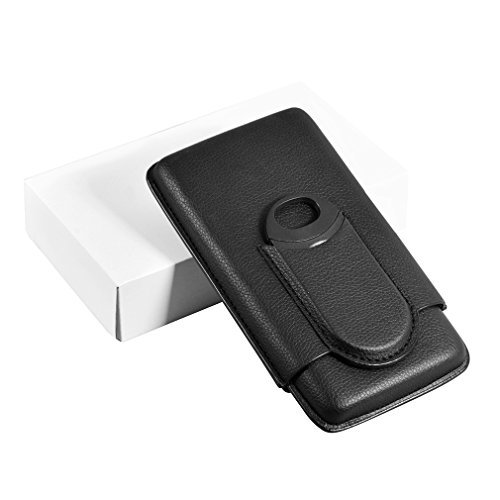 Volenx Cigar Case，3-finger Cigar Travel Case with Cigar Cutter - Thumbnail 5