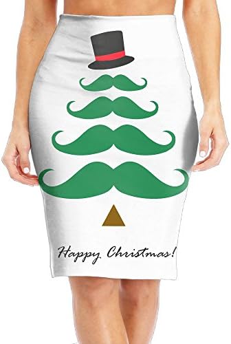 S ZHOU VITON Skirts For Women Funny Mustache Tree Happy Christmas High Waist Pencil Skirt Short Fitted Mini Skirt Bundle Packs