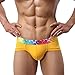 Men's Underwear,Neartime Low Waist Shorts Mens Boxers Under Ppants Soft Briefs (XL, Yellow)