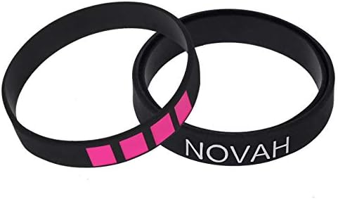 Silicone Pilot Bracelet Pink Stripes