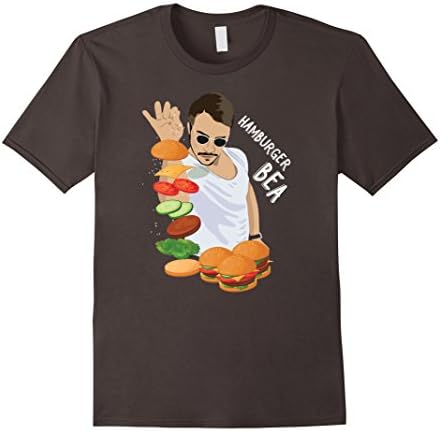 Men's Hamburger Bae T Shirt - Funny Fast Food Large Asphalt