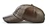 Men Vintage Adjustable Leather Baseball Cap Plain Sports Outdoor Windproof Warm Hat (One, Light Coffee)