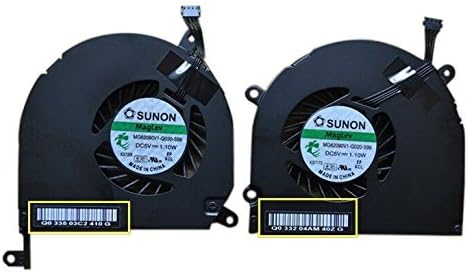 MACBOOK PRO UNIBODY 15" A1286 2008, 2009, 2010, 2011, 2012 (LEFT AND RIGHT) CPU COOLING FANS