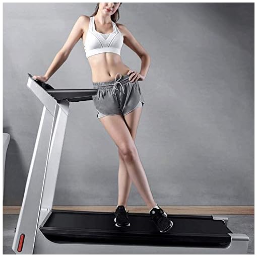 Lcxligang Smart Treadmill Home Shock Absorption Folding Fitness Multifunctional Mute Walking Machine, Silver - Image 7