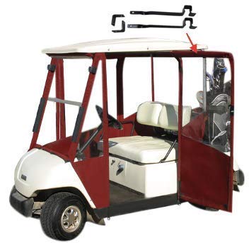 Doorworks Hinged Door Golf Cart Enclosures - EZGO TXT 14+ Marine Vinyl Cart Cover, Swinging Hard Doors, 4 Sided, Zippered Drivable Golf Cart Cover Fits Golf Bags, Utility Box, Rear Facing Seat - Thumbnail 7
