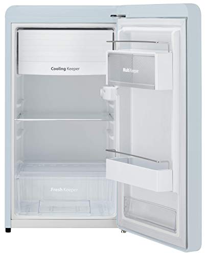 Daewoo FR-044RCNL Retro Compact Refrigerator, 4.4 Cu Ft, City Blue